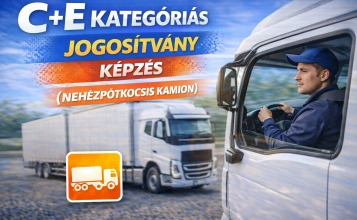 C+E kategóriás jogosítvány (nehézpótkocsis kamion) Modern Mobil Group Autósiskola