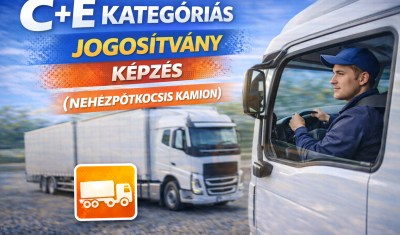 C+E kategóriás jogosítvány (nehézpótkocsis kamion) Modern Mobil Group Autósiskola