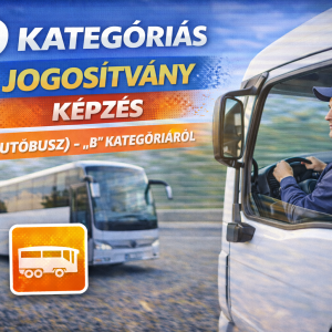 D kategóriás jogosítvány (autóbusz) "B" kategóriáról Modern Mobil Group Autósiskola