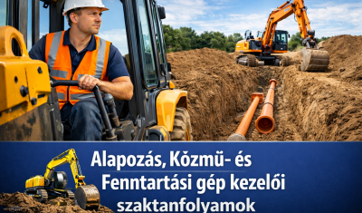Alapozás, Közmű- és Fenntartási gép kezelői szaktanfolyamok - Modern Mobil Group Autósiskola