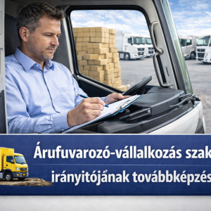 Árufuvarozó-vállalkozás szakmai irányítójának továbbképzése Modern Mobil Group Autósiskola