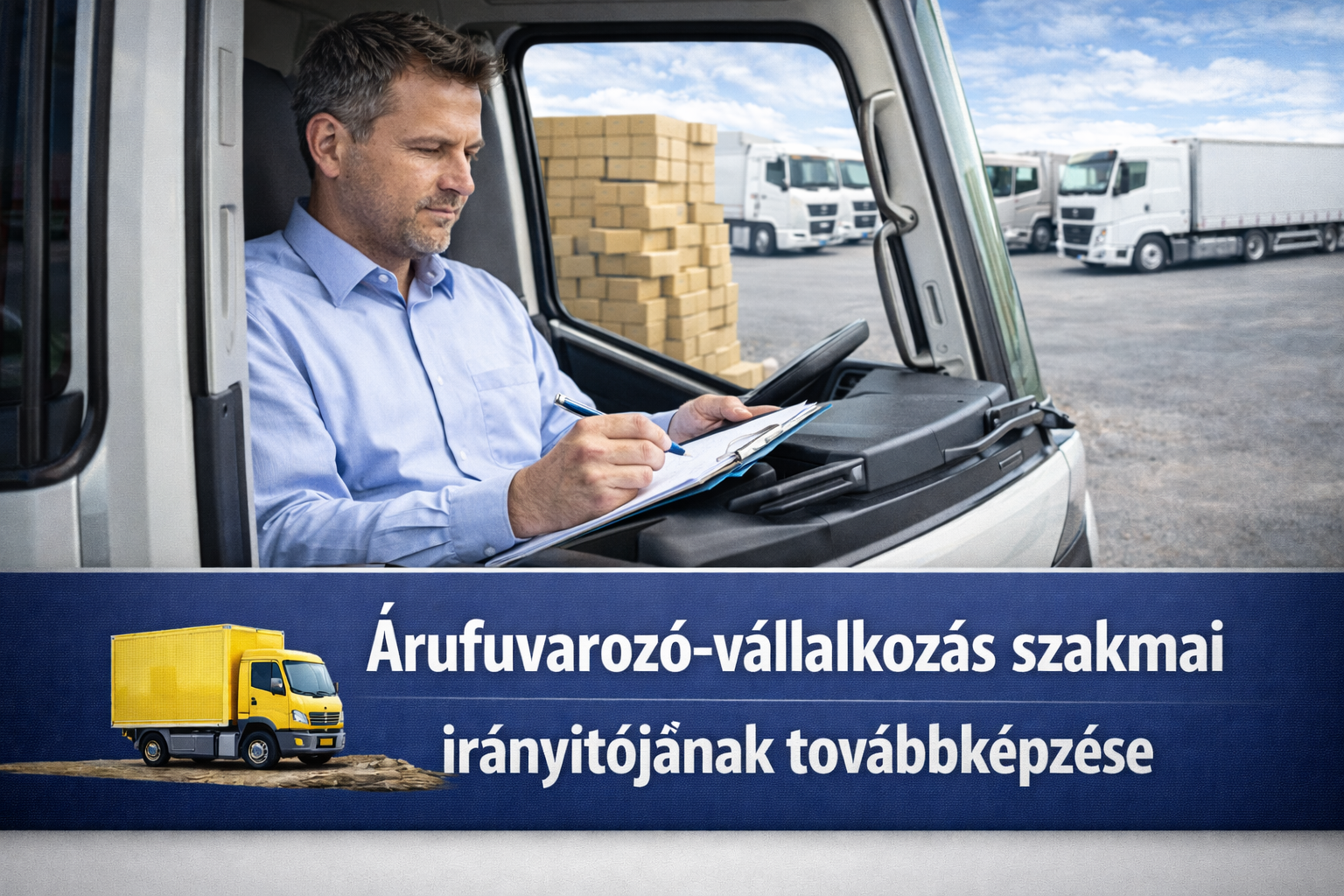 Közúti közlekedési szolgáltatást végző árufuvarozó-vállalkozás szakmai irányítójának továbbképzése