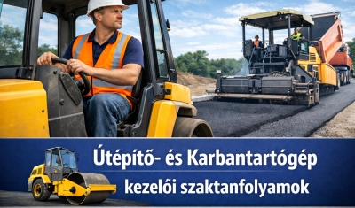 Útépítő- és Karbantartógép kezelői szaktanfolyamok - Modern Mobil Group Autósiskola