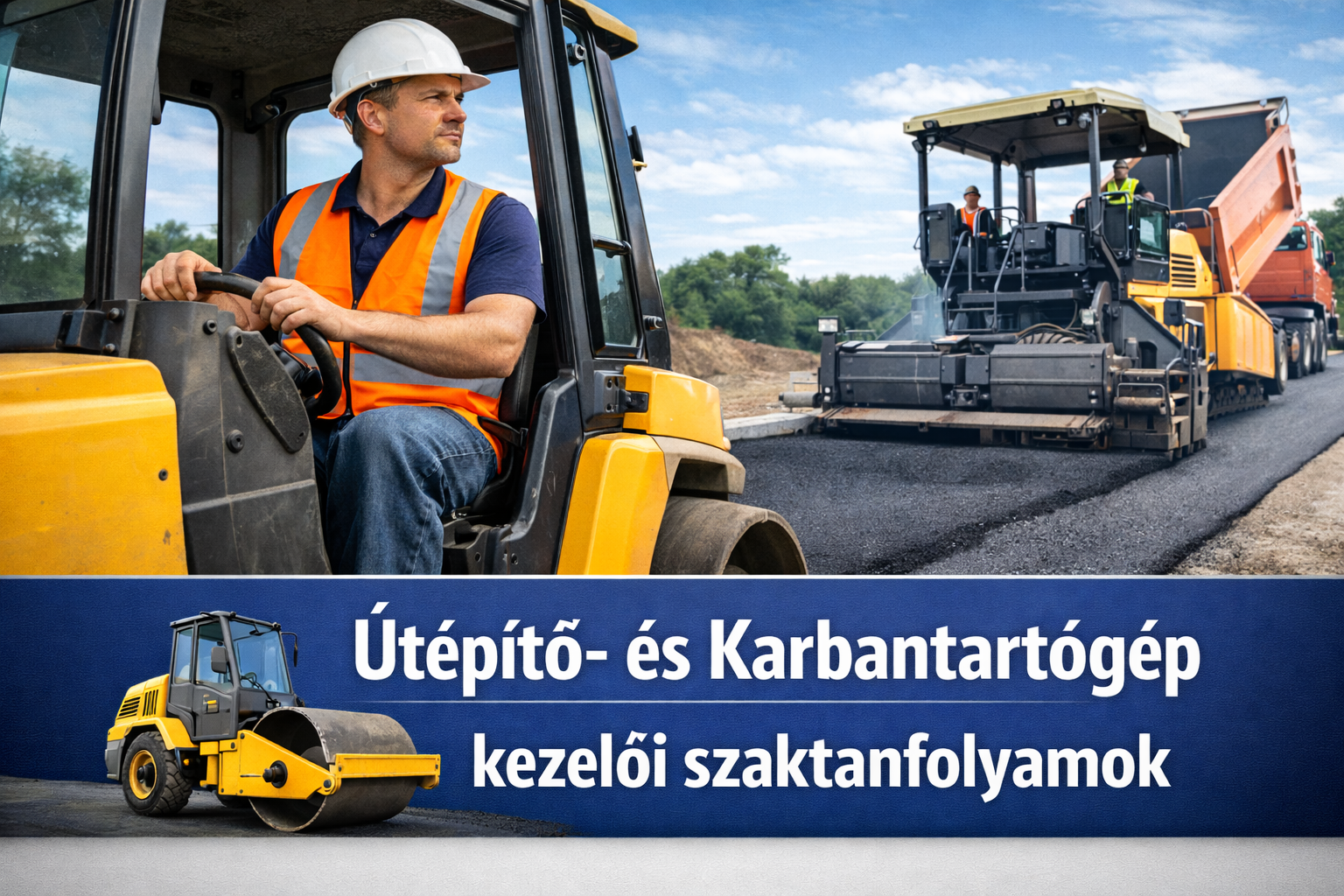 Útépítő- és Karbantartógép kezelői szaktanfolyamok